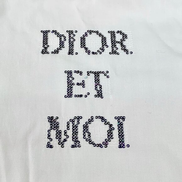 Dior White Cotton & Polyester Embroidered Button-Down Shirt Size 40 - Picture 5 of 7